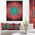 thumbnail image 1 of Fractal Fleur Bleue Rouge en Fleurs - Impression sur Toile d'Art Floral, 1 of 3