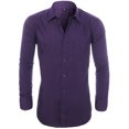 thumbnail image 3 of XDZJLR Chemise Homme Décontractée Business Couleur Unie Col à Revers Manches Longues, 3 of 3