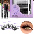 thumbnail image 3 of Fofosbeauty DIY Lash Extension Kit, 156pcs Individual Lashes Cluster, 10-18mm Mix Lash Clusters for Women Kids Teens, with Lash Bond Seal Remover(5ML) Eyelash Brush Tweezer, Black Medium, 3 of 7
