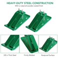 thumbnail image 2 of Tractor Bucket Edge Protector 2-Pack Steel Loader Skid Guard for Snow Leaves Gravel and Turf Protection Green, 2 of 7