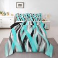 thumbnail image 1 of Erosebridal Abstract Stripe Comforter Sets Queen Size,Modern Lines Bedding Queen Comforter Set,Contemporary Art Decor,Reversible,Ultra Soft,3 Pieces, 1 of 7