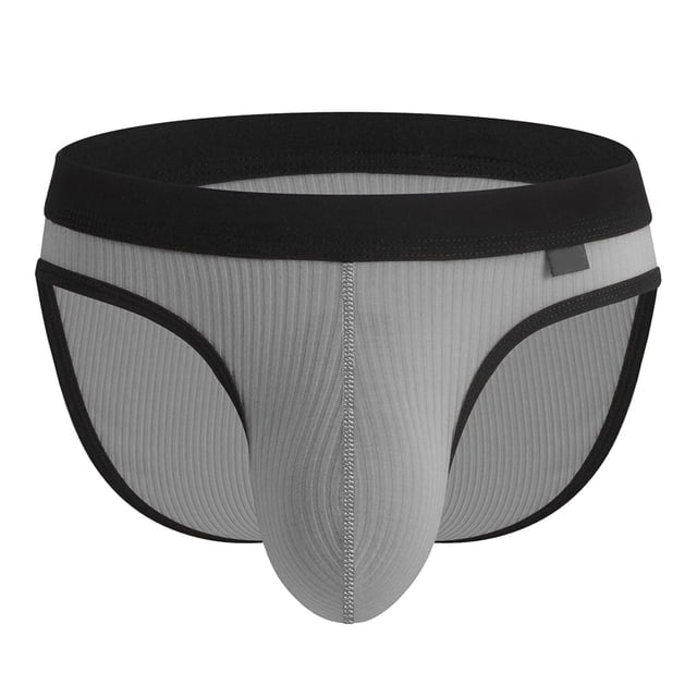 FhsagQ Underwear Men Underwear Boxers Brief Polyester Super Fit Mens Threaded Comfortable Breathable and Underwear Triangle Pants Men Underwear with Pouch for Super Fit Grey M