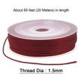 thumbnail image 2 of Unique Bargains 2 Pack Twisted Nylon Twine Thread Beading Cord 1.5mm 20M/65 Feet Extra Strong Braided Nylon String, Dark Red, 2 of 6