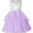 thumbnail image 1 of Girls Unicorn Costume Pageant Flower Princess Party Dress, 1 of 1