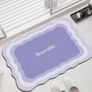 Fufafayo Diatomite Bath Mat, Super Absorbent Fast Drying Floor Mat, Non-Slip Bathroom Rug, Water Absorbing Toilet Mat for Shower Tub Entrance, Household Bathroom Decor