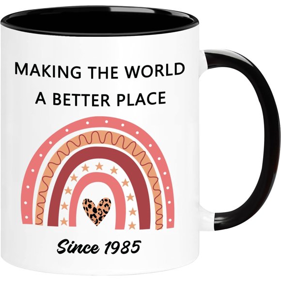 WOSIWULA 1985 40th Birthday Gifts for Women Men, Turning 40 Year Old Birthday Gifts for Her, Him, Mom, Dad, Wife, Husband, Grandpa, Grandma, Sister, Brother, Friends, 40th Anniversary Coffee Mugs Cup