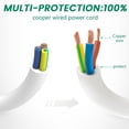 thumbnail image 3 of Barre d'Alimentation Extérieure Étanche avec 3 Ports Usb et 3 Prises CA, Ports de Recharge Rapide, Cordon d'Extension, Prise Plate, Protection contre les Surcharges, 3 of 7