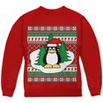 thumbnail image 1 of Penguin on Ice Ugly Christmas Sweater Youth Sweatshirt, 1 of 1