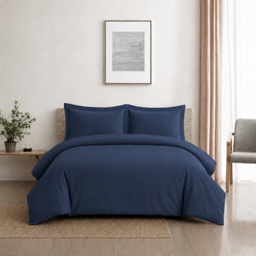 Swift Home Ensemble housse de couette unie ultra douce, Lit simple, Indigo
