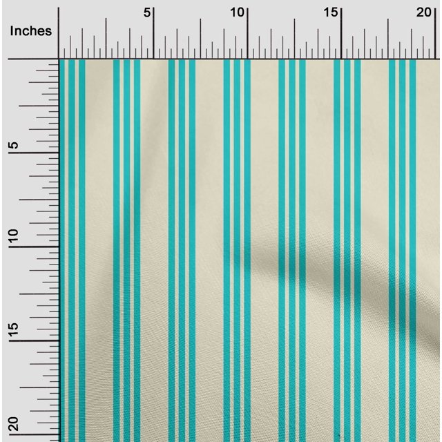oneOone Cotton Cambric Fabric Vertical Stripe Print Sewing Fabric BTY 56 Inch Wide