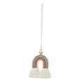 thumbnail image 3 of DYNWAVECA Boho Rainbow Car Charm Tassel Car Rear View Mirror Pendant Handmade Wood Bead Essential Oil Diffuser for Wall Home Decor Pink, 3 of 9