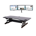 thumbnail image 1 of Rocelco ADRB45 Rehausseur de Bureau à Hauteur Réglable (Noir) et Support Triple pour Moniteur (DM3), 1 of 9