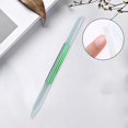 thumbnail image 3 of Dual Ended Glass Cuticle Pusher Reusable Precision Filing Etched Surface Washable Cuticle Trimmer Nail File for Nail Salons Home Women Green, 3 of 7