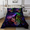 thumbnail image 1 of Motocross Rider Bedspread Set Vehicles Dirt Bike Quilt Set Queen,Racing Motorcycle Coverlet Set Race Cars Quilted,Motorbike Extreme Sports Room Decor, 1 of 3
