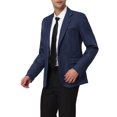 thumbnail image 4 of INSPIRE CHIC Men's Blazer One Button Notched Lapel Chest Pocket Front Flap Blazer 2XL Navy Blue, 4 of 7