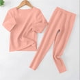thumbnail image 2 of Ketyyh-chn99 Ensemble de Sommeil 2 Pcs pour Tout-Petit Garçon Fille, Tout-Petits Enfants Bébés Garçons Filles Hauts Manches Longues Chemisier Pyjamas Pantalons Unis Pantalons Tenue de Nuit Pyjamas Ensembles pour 4-5 Ans, Rose, 2 of 5