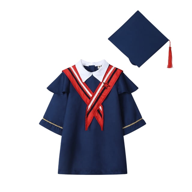 Tenue de Graduation pour Garçons Adolescents Ensemble de Deux Pièces avec Chapeau et Robe de Graduation pour Enfants de 10 à 12 Ans Vêtements pour Enfants