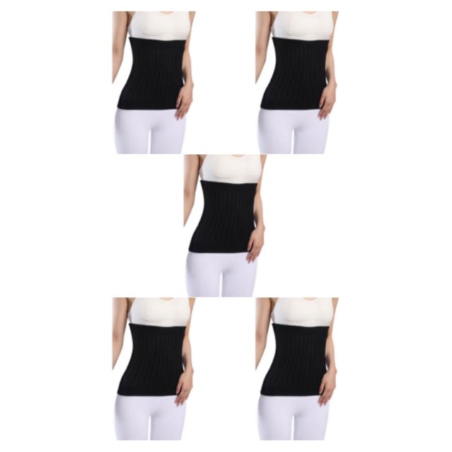 Thinsony Breathable And Moisture Absorbing Waist Back Support For Added Comfort Skin thicken black L 5Set