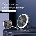 thumbnail image 3 of TopLLC Mini Fan Outdoor Portable Desktop Fan With Night Light High Wind Silent Charging Small Fan, 3 of 8