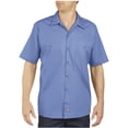 thumbnail image 1 of Dickies Mens Industrial Short Sleeve Work Shirt, XL, Light Blue DOW, 1 of 1