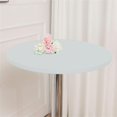 thumbnail image 1 of ORUYROP 2-Pack Cocktail Round Table Topper Cap Spandex Fitted Stretch Cocktail Tablecloth Tight Stretchable Elastic for Weddings Banquets Events Parties Restaurants(Size: 140cm,Color:Ivory-Whi, 1 of 6
