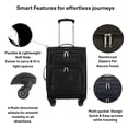 thumbnail image 4 of Jetstream Softside Carry-On Luggage, Lightweight Rolling Travel Suitcase with Spinner Wheels, 4 of 7
