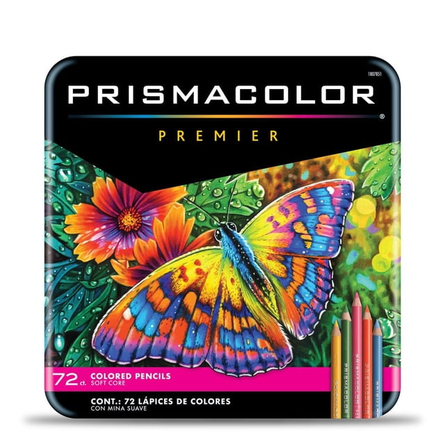 Prismacolor Premier Colored Pencils, Soft Core, Assorted Colors, 72 Count - Durable, Vibrant, Ultra-Smooth, Adult Coloring, Drawing, Sketching, Arts