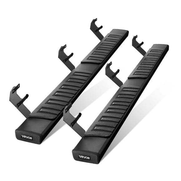 VEVOR Running Boards, 6 Inches Side Steps Compatible with 2015-2025 Ford F150 SuperCrew Cab, 2017-2024 Ford F-250 F-350 SuperCrew Cab, Black Textured Aluminum Alloy Nerf Bars