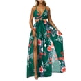 thumbnail image 2 of FcBaudy Camis Robe Sans Manches Col en V, Robes d'Été pour Femmes, Robes Décontractées Sans Manches Longues avec Imprimé Français pour Femmes, 2 of 7