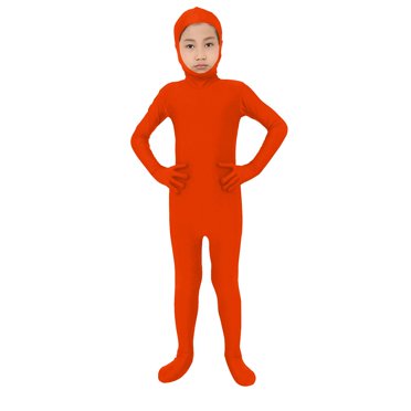 XIMIN Costume d'Halloween pour Enfants en Spandex, Couleur Unie, Justaucorps à Manches Longues, Justaucorps de Cosplay, Combinaison pour Filles, Justaucorps pour Garçons, Tenue de Spectacle