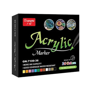 Pompotops 36Color Guangna 7100 Soft Head Acrylic Water-based Paint Marker, Hand Drawn Graffiti, Hand Account Painting Marker10ml Clearance