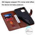 thumbnail image 3 of Case for Samsung Galaxy Note 10 Lite Zipper Pocket Wallet Leather Case Magnetic Closure Flip Cover - Brown, 3 of 5