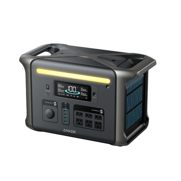 Anker SOLIX F1500 1800-Watt Push Button Start Battery Generator with Power-Saving Mode