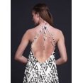 thumbnail image 2 of Bimba Geometric Printed Women Backless Halter Neck Summer Holiday BeachDress-XXX-Large, 2 of 6