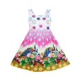 thumbnail image 1 of Robe Fille Motif Cercle Paon Chinois Fleur 12 Ans, 1 of 4
