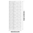 thumbnail image 3 of 24-Pocket Baseball Hat Rack for Wall or Door Organization, Clear PVC Pockets with 3 Hooks for Caps Storage, 65x26 Inches Size, Durable for Closet Display, 3 of 9