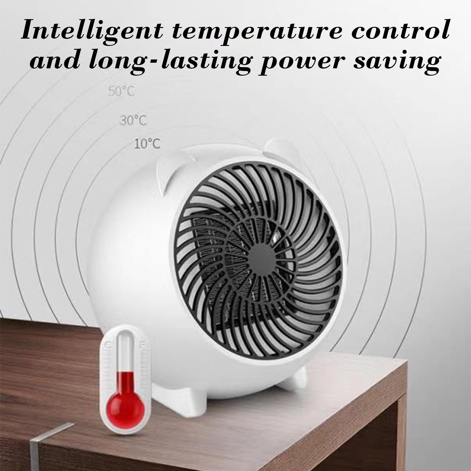 Vggrvlo Space Heater 1500W Portable Electric Heaters for Indoor Use With Thermostat 9.5ft/s Portable Electric Heaters for Office Desk Camping