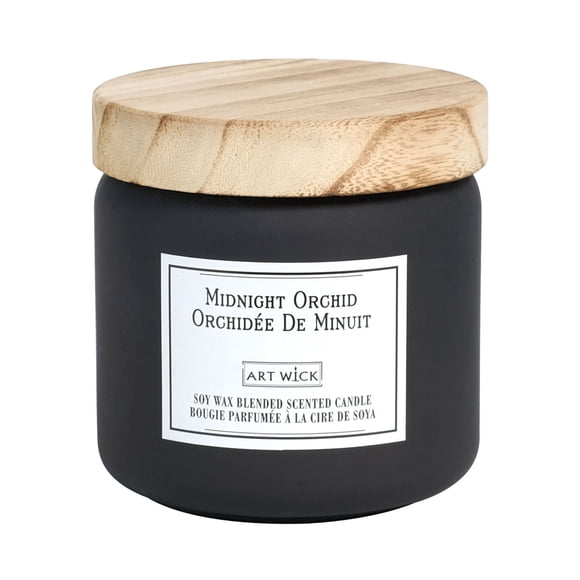 Art Wick 13.9OZ Midnight Orchid Soy Wax Blended Scented Candle,1 cotton wick