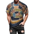 thumbnail image 3 of EGNMCR T-Shirts à Manches Courtes pour Hommes Été Décontracté Col Rond T-shirt, Mode de Rue pour Hommes Décontracté Design Intéressant Imprimé Col Rond Manches Courtes,, 3 of 9