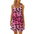 thumbnail image 2 of Meichang Robes d'Été Mini pour Femmes Décontractées de Plage Sans Manches à Encolure Dégagée Robes Tendance à Imprimé Léopard Coupe Ample Fluides Robes d'Été à Bretelles Robes de Vacances pour Femmes, 2 of 6