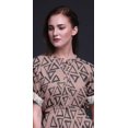 thumbnail image 4 of Bimba Robe Longue d'Été en Rayonne à Imprimé Géométrique Triangulaire, Manches Kimono, Fente - Petit, 4 of 6