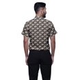 thumbnail image 3 of BESTMAN Short Sleeve Mandarin Collar Shirts For Men Cotton Button Down Shirt, 3 of 5