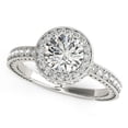 thumbnail image 1 of 14k Gold Milgrain Border Diamond Pave Engmt Ring 1 1/2 cttw SZ 7.5, 1 of 3