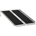 thumbnail image 1 of HOMCOM Rampe Portative pour Fauteuil Roulant de 4 Pieds en Aluminium Seuil Mobilité Pli Simple, 1 of 10