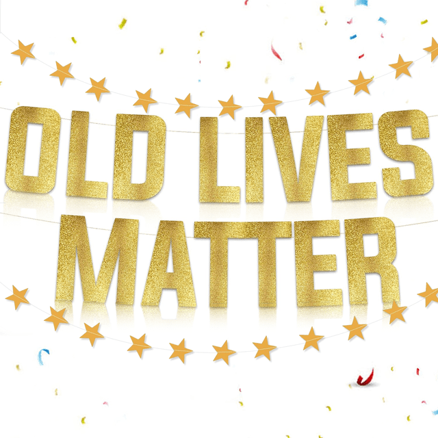 1 OLD LIVES MATTER farewell retirement party flag pulling+1 pentagram flower pulling