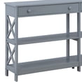 thumbnail image 3 of Convenience Concepts Oxford 60" 2 Drawer Console Table with Shelves, Gray, 3 of 9