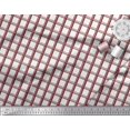 thumbnail image 1 of Soimoi Brown Rayon Fabric Window Pane Check Print Fabric by the Yard 42 Inch Wide, 1 of 3