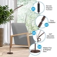 thumbnail image 3 of Outon LED Floor Lamp with Remote Touch Control Adjustable Standing Reading Light with 4 Color Temperature for Living Room(Brown), 3 of 7