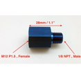 thumbnail image 2 of DYNWAVECA Adaptateur de Manomètre de Pression d'Huile TG.5 à 1/8 NPT Raccord Rapide pour Tuyau, 2 of 6