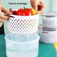 thumbnail image 2 of CEHVOM Fruit Vegetable Storage Containers For Fridge Draining Fresh Containers 3 In 1 Produce Storage Containers Large Organizer Bins With Lid & Colander Clearance, 2 of 5
